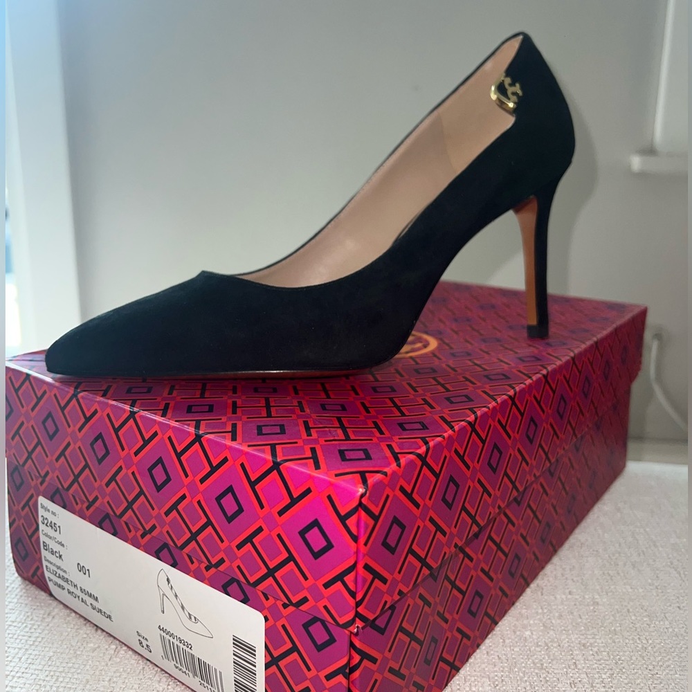 Tory Burch Elizabeth 85MM Pump Royal Suede Size 8.5